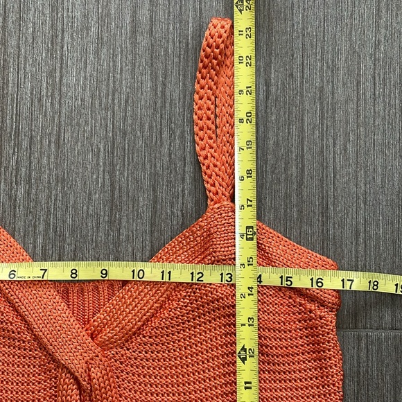 Escada Orange knitted tank top made in Italy (46) USA (10) EUC - Picture 9 of 12